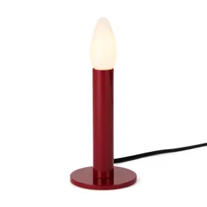 Candle Table Lamp - Burgundy