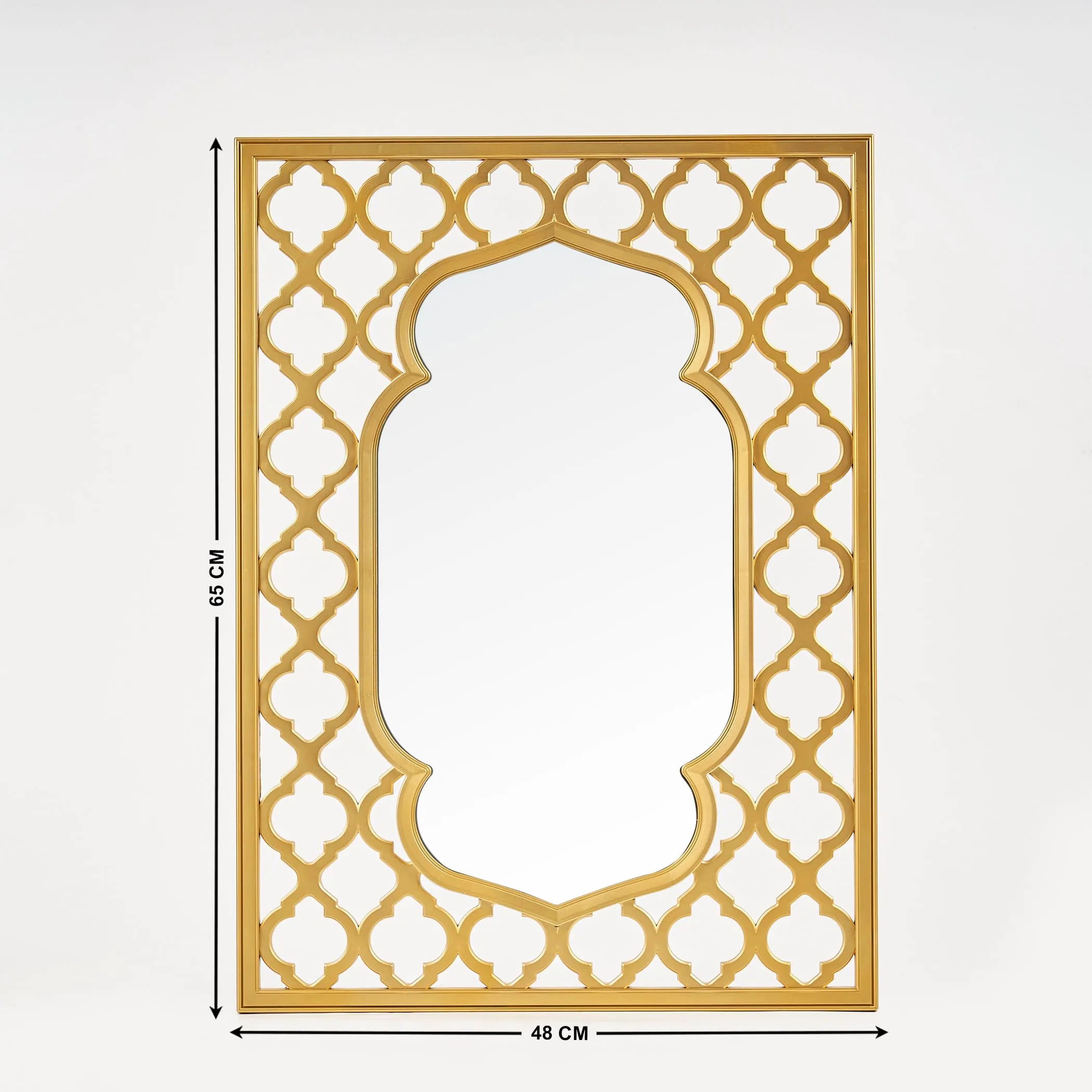 Home Centre SS24 Rectangular Mirror with Side ART-1B-65X48CM-GLD