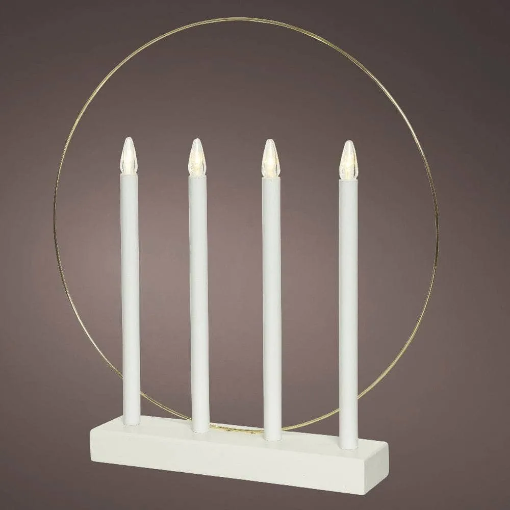 White LED Candle Window Decoration - 45cm